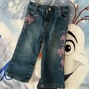 Very cute ping embroided jeans for 18 months!